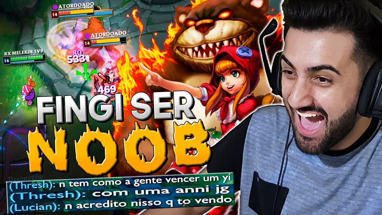 FINGI SER NOOB AO PEGAR ANNIE JUNGLE! *YASUO OPEN + BOT LANE FEEDER* - RodiL