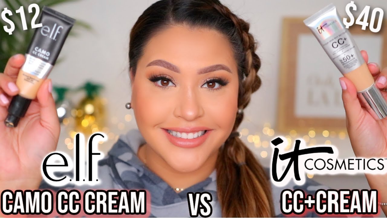 ELF CAMO CC CREAM vs IT COSMETICS CC+ CREAM 10HR WEAR TEST