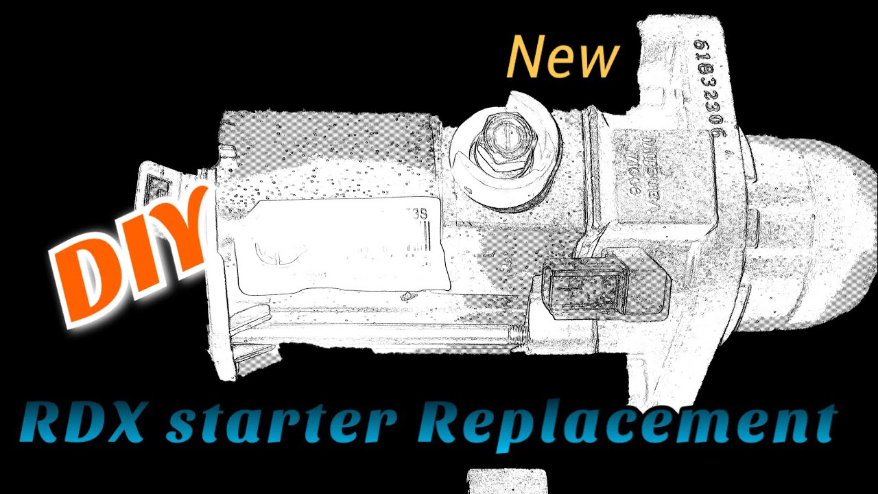 2007 - 2012 DIY Acura RDX starter motor replacement. K23A1