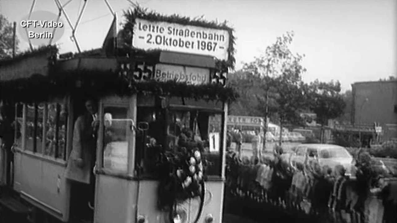 Straßenbahn Abschied in West Berlin