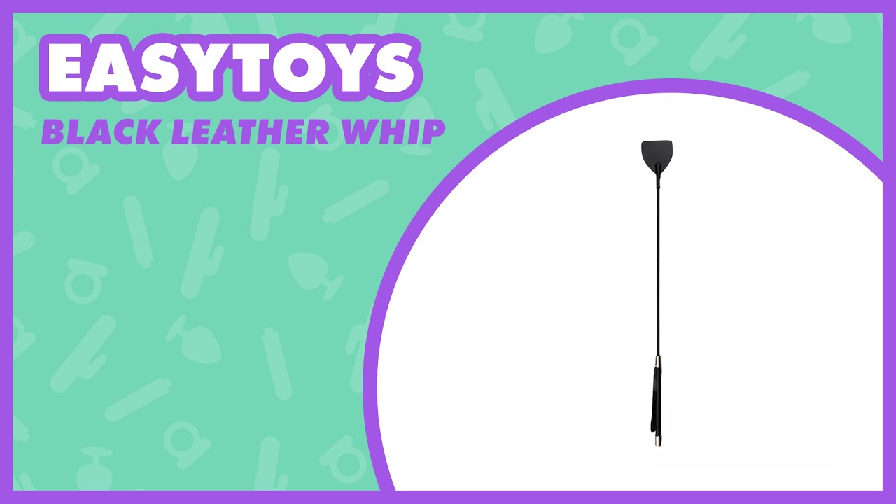 EasyToys Black Leather Whip ✨ Elegant Design & Playful Control 💗 EasyToys