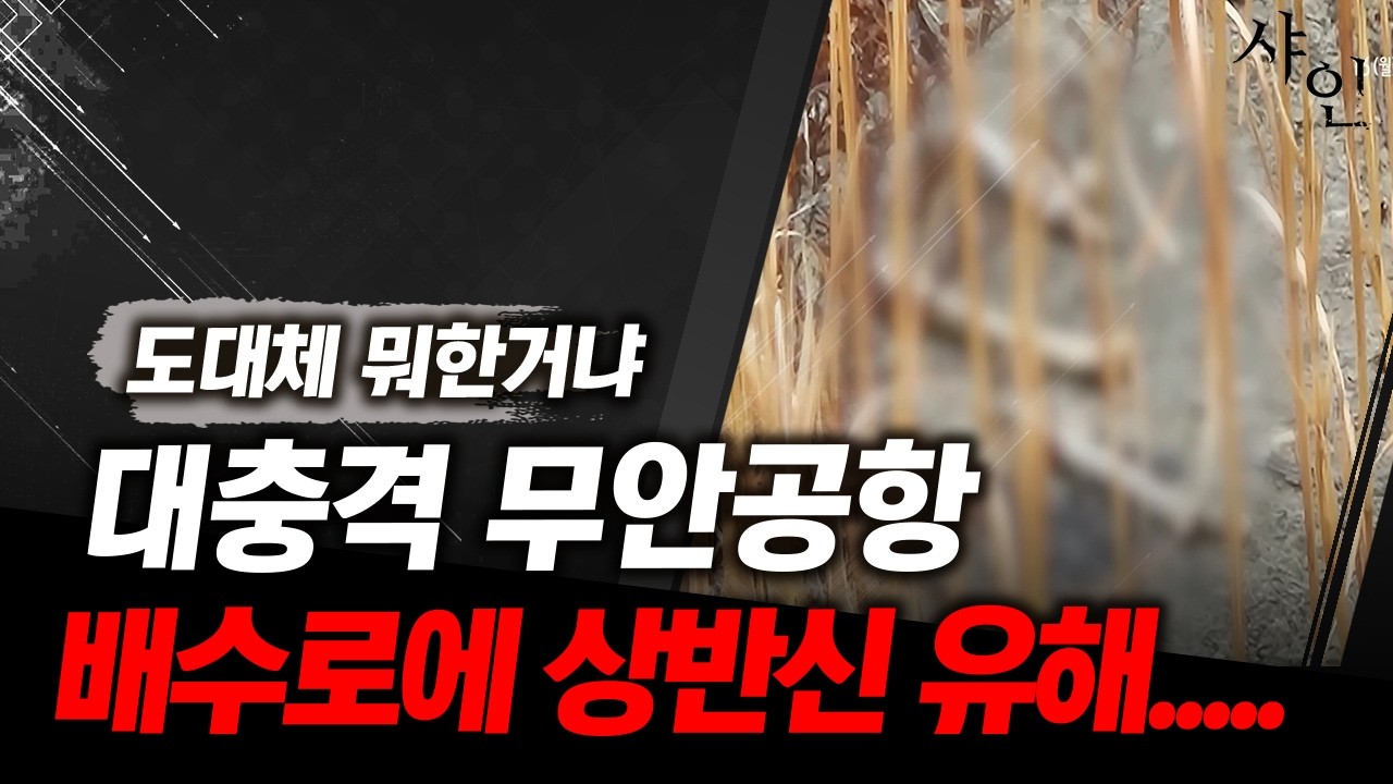 [단독] 충격적인 무안공항 배수로 상황..난리났다 이거