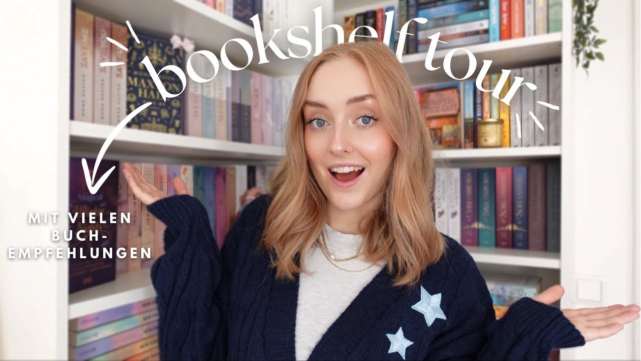 bookshelf tour - ich zeige euch mein Bücherregal📖🎀 Buchempfehlungen, bookshelf organization