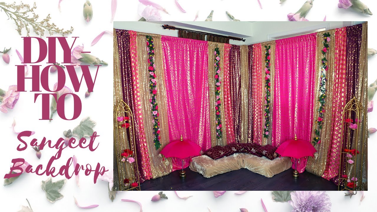 DIY Backdrop | Her Sangeet Decor | Party Event Backdrop | Unforgettable Decor