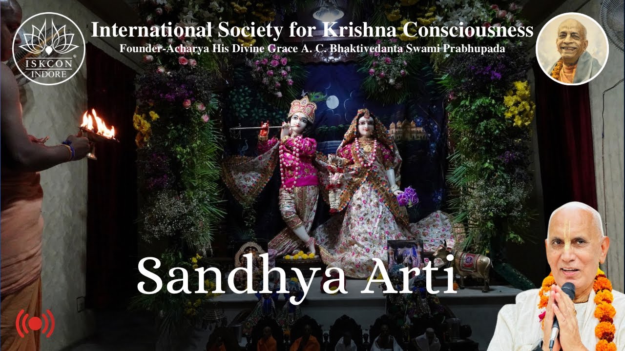 “Experience the Bliss of Sandhya Arati at ISKCON Indore – Sri Sri Radha Govind Temple ”