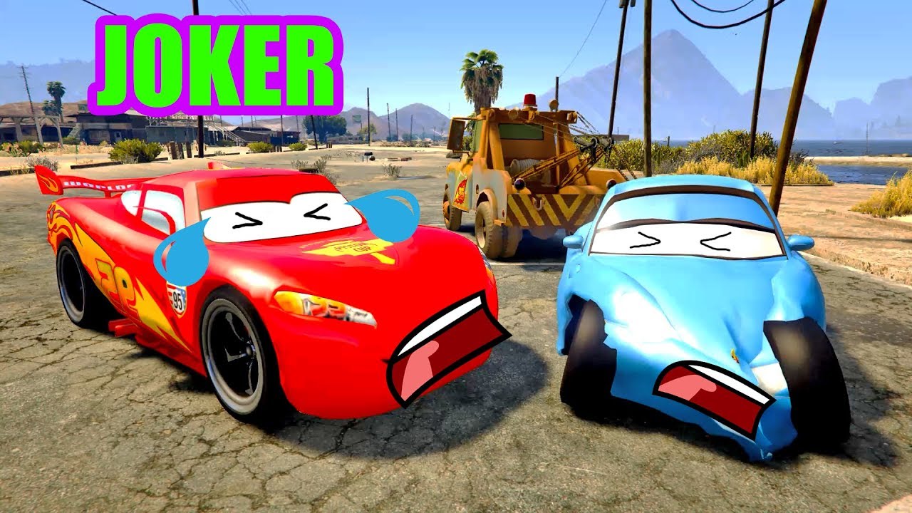 McQueen'in Sevgilisi Sally'i Joker Kaçırıyor - Mater Örümcek Adam Çizgi Film - GTA 5