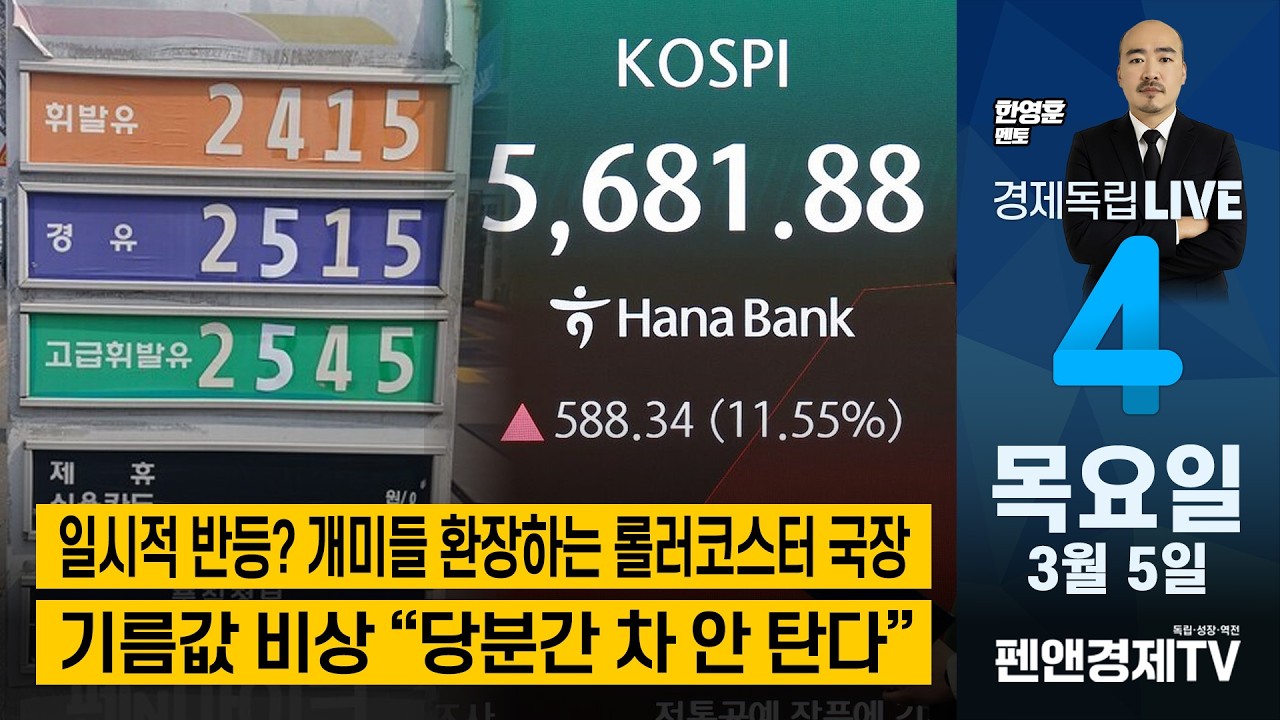 일시적 반등? 개미들 환장하는 롤러코스터 국장 / 기름값 비상 