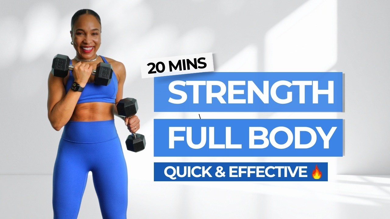 20 Min Full Body Dumbbell Workout at Home: Get Stronger & Build Muscle (Standing Only)