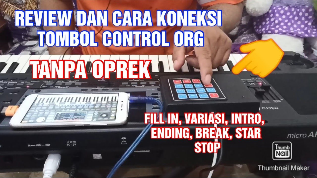 REVIEW TOMBOL ORG DAN CARA KONEKSI KE KEYBOARD TANPA OPREK