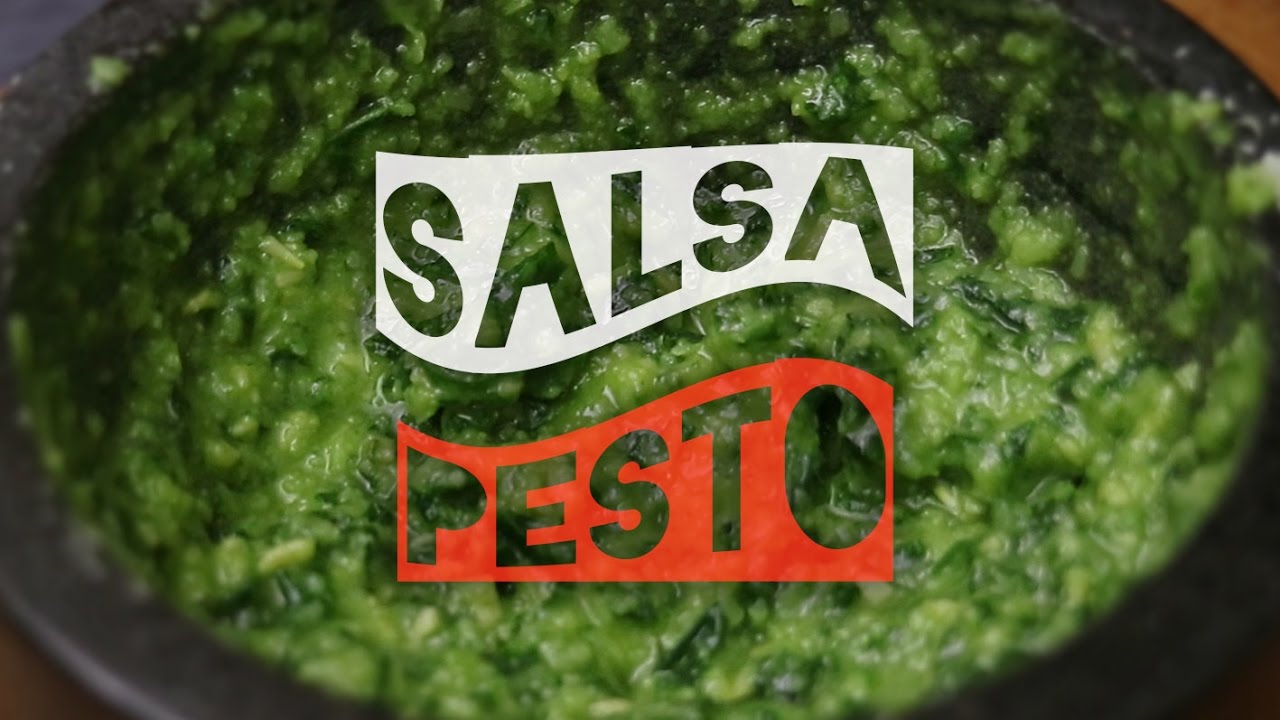 SALSA PESTO EN MORTERO | Pesto genovés casero