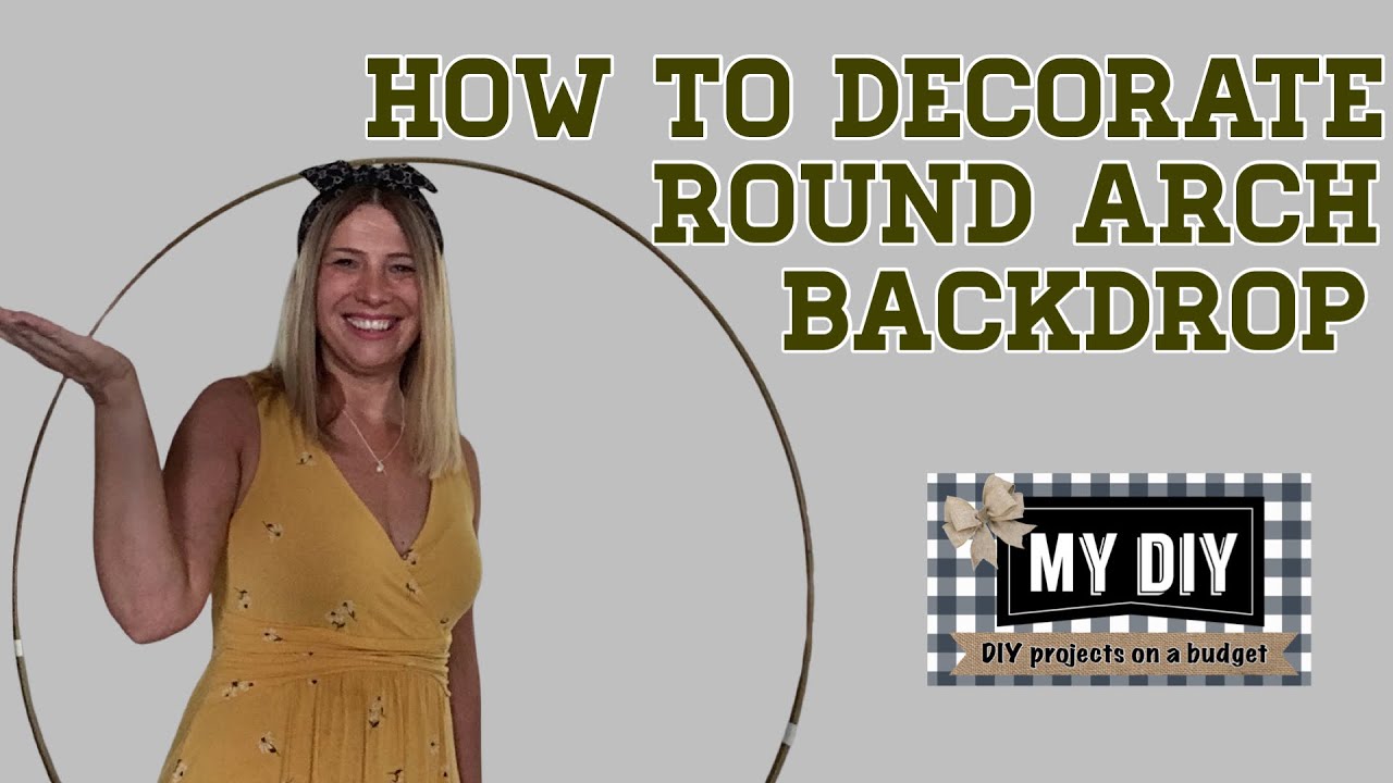 How to decorate a round arch with flowers and chiffon | Circle arch backdrop