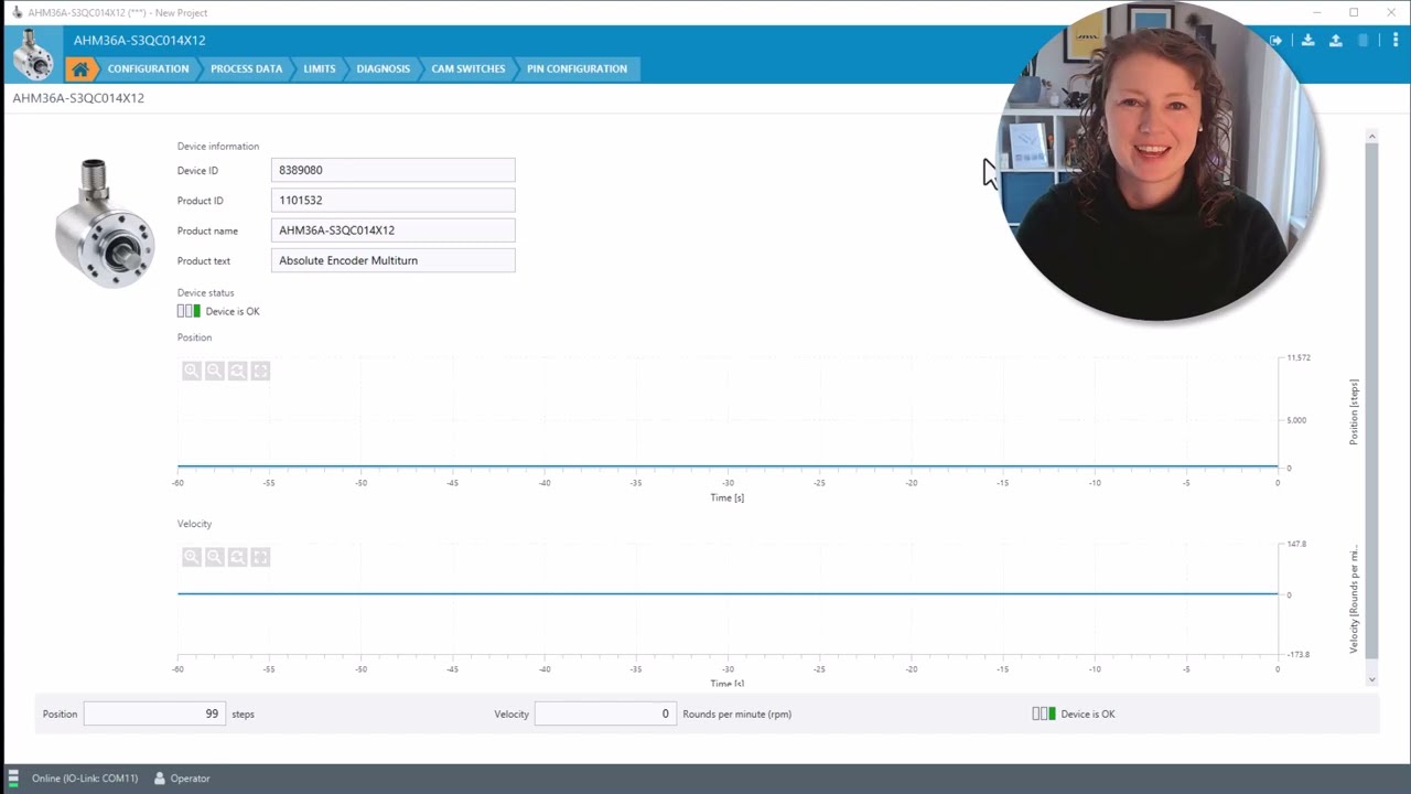 SICK AHS/AHM36 Encoder Demonstration