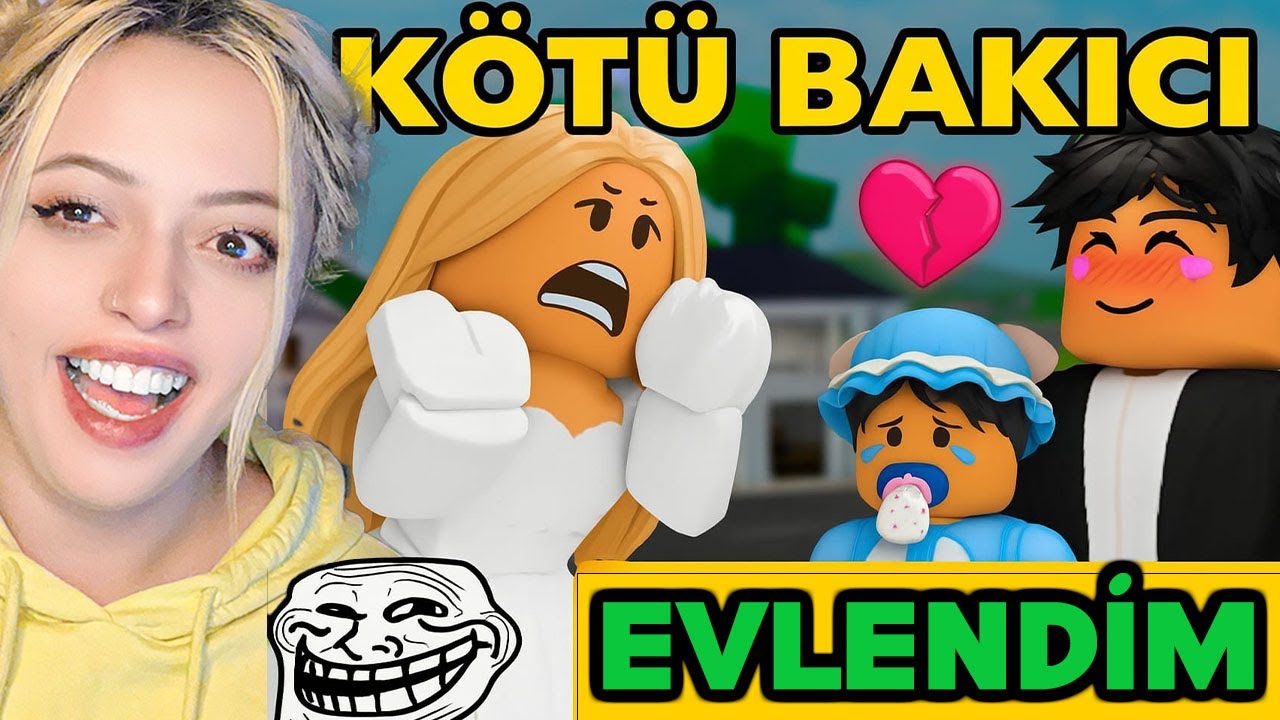 Kötü Bakıcı Oldum TROLLEDİM 😎💔Damatla Evlendim! 💍 (Roblox Brookhaven Rp)