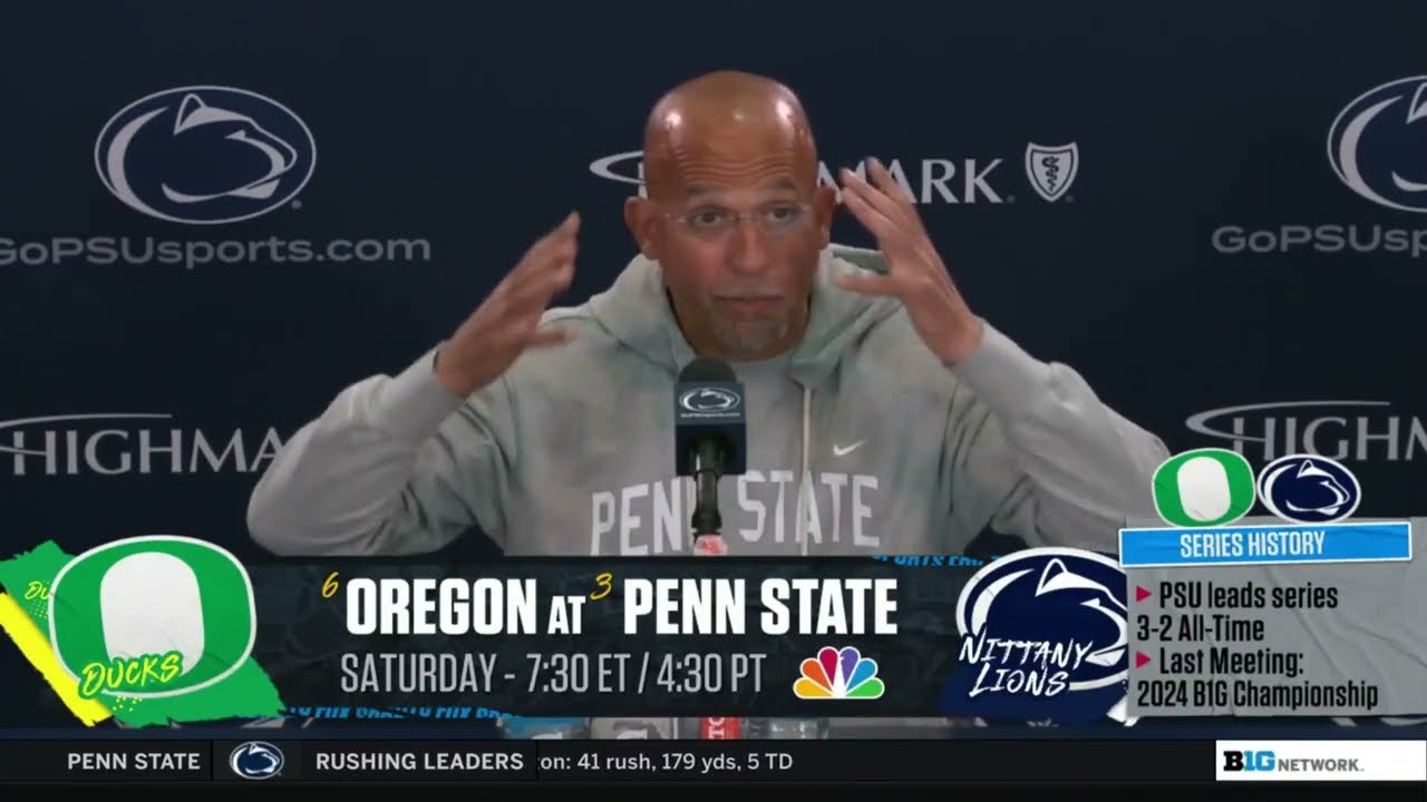 James Franklin Talks Bye Week Prep and Matchup With Oregon | Penn State Football