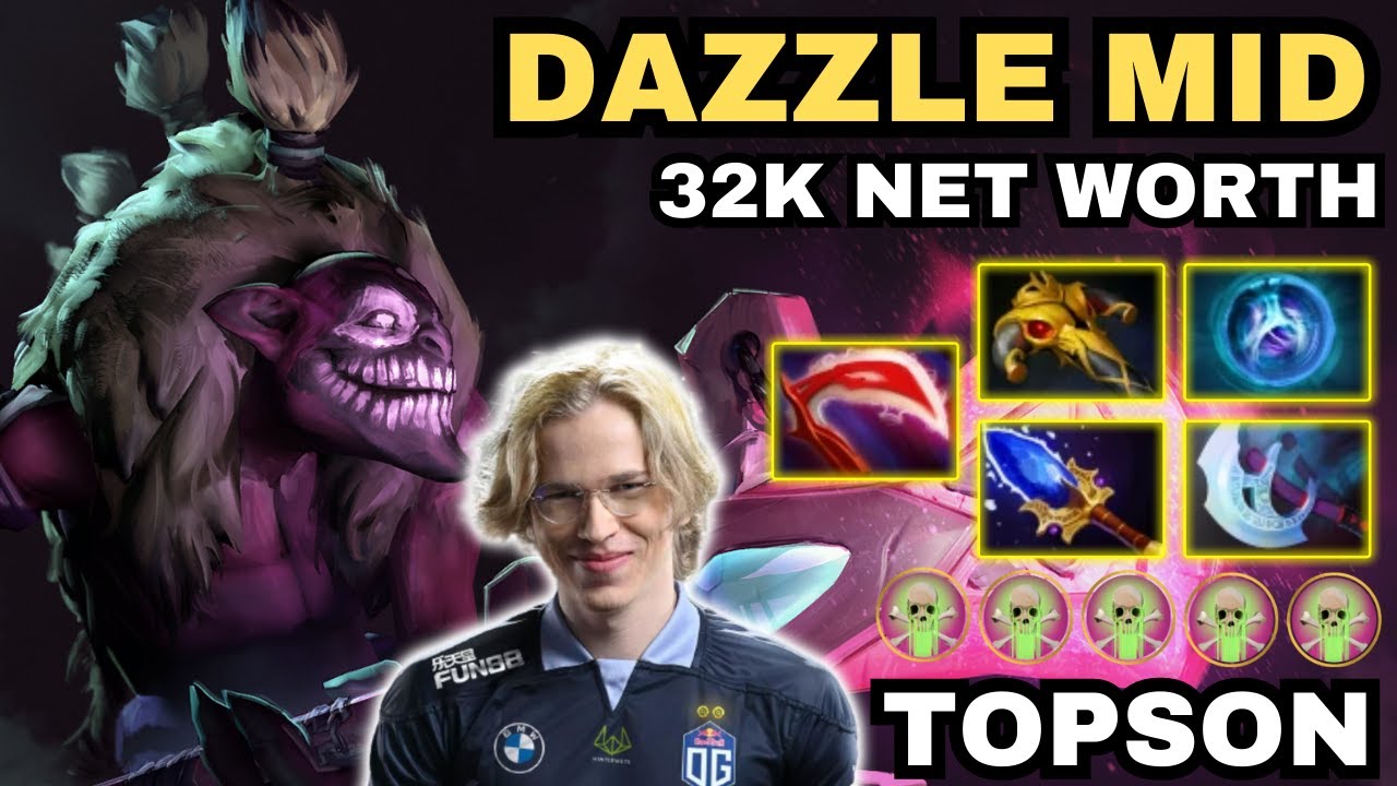 🔥 TOPSON Dazzle Midlane Highlights 16 KILLS 🔥 Shadow Wave Insane Damage Octarine CD - Dota 2