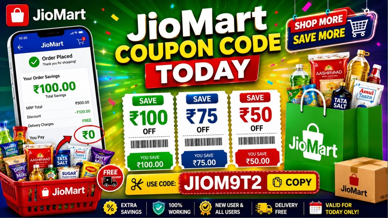 JioMart Coupon Code Today 2026 🔥 | New JioMart Coupon Code | ₹50 OFF Coupon Working