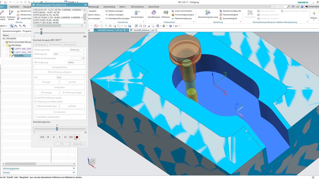 VoluMill Webinar Teil 2 - Highspeed Zerspanung - Maschinenschonend Schruppen in NX