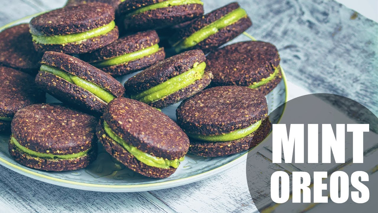 Vegan Gluten-free Mint Moringa Oreos