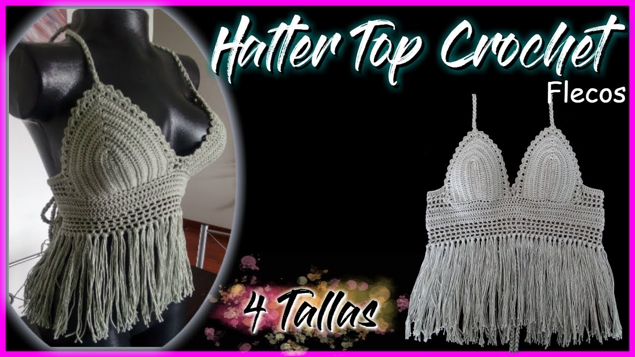 TOP CROCHET | PASO A PASO | CROPTOP CON FLECOS 🔴 NIRVANA CROCHET