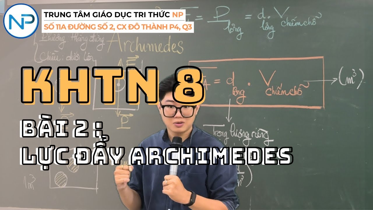 KHTN 8 - Vật Lí | Bài 2: LỰC ĐẨY ARCHIMEDES (Tác dụng của chất lỏng lên vật đặt trong nó)