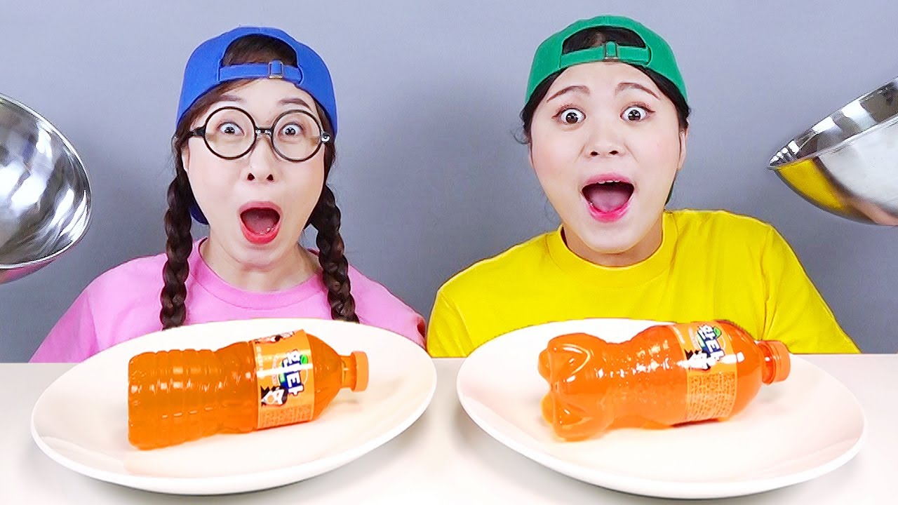 Real Food VS Cake Chocolate Jelly Food Challenge DONA