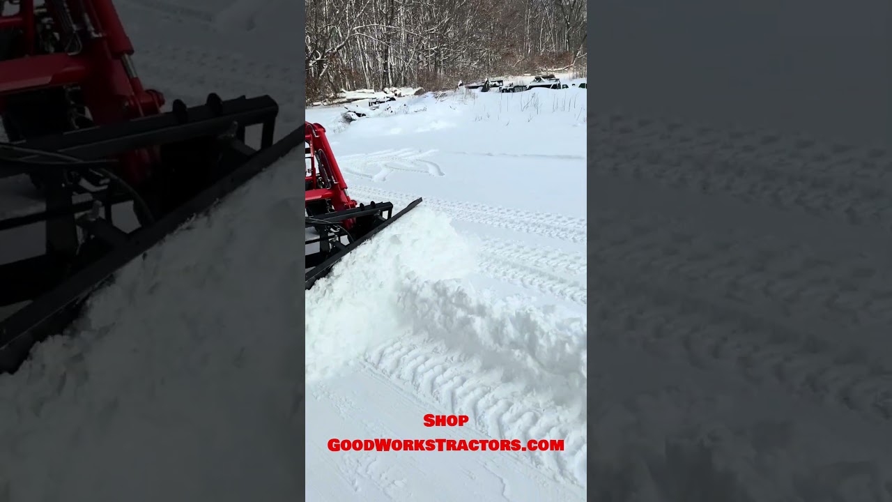 HOW WELL DOES A LOADER-MOUNTED SNOW PLOW WORK?