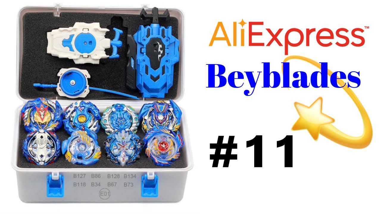 Unboxing AliExpress Beyblades Video #11 | Box of 8 BLUE Beyblades | Beyblade Reviews