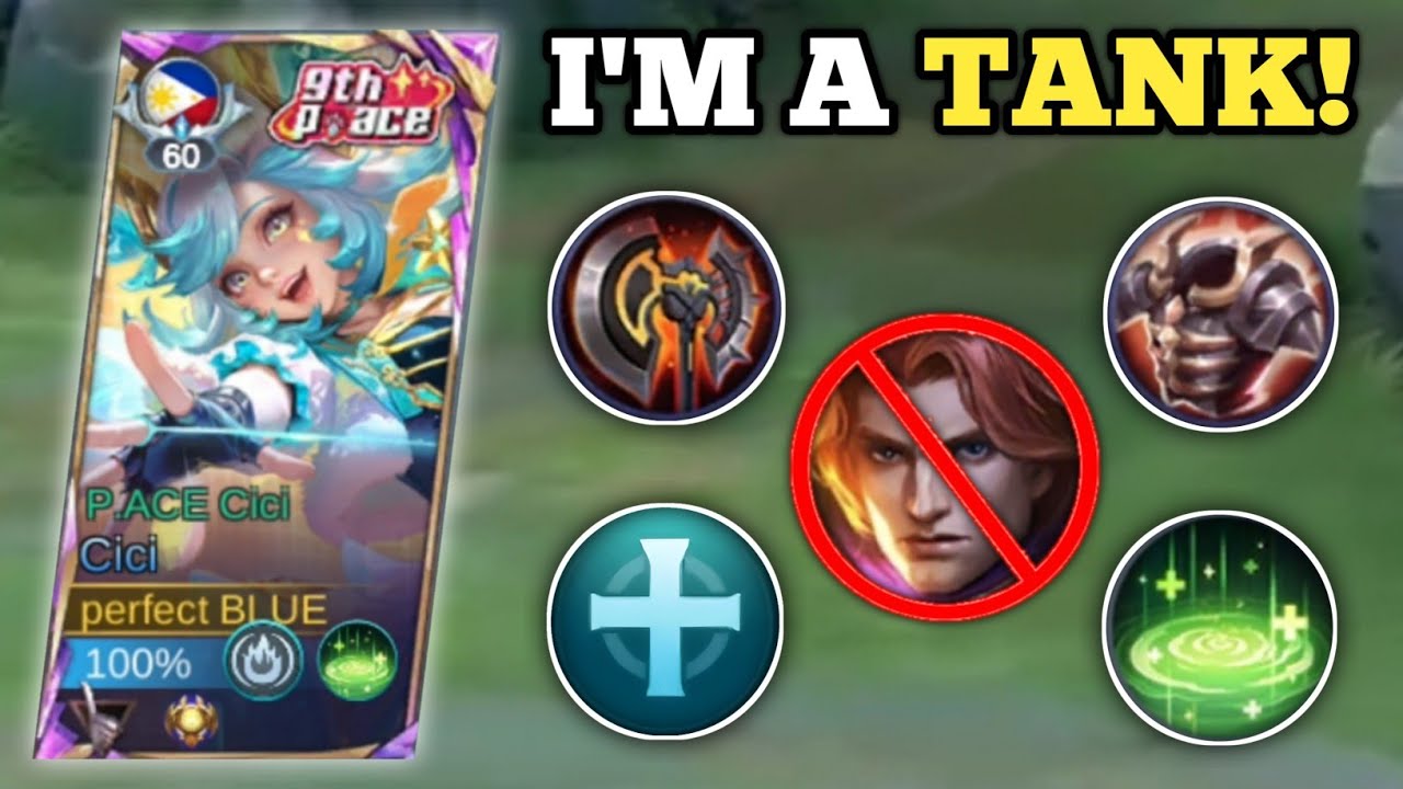 CICI IS A TANK NOT A FIGHTER! (new meta!💀) CICI BEST BUILD AND EMBLEM -MLBB