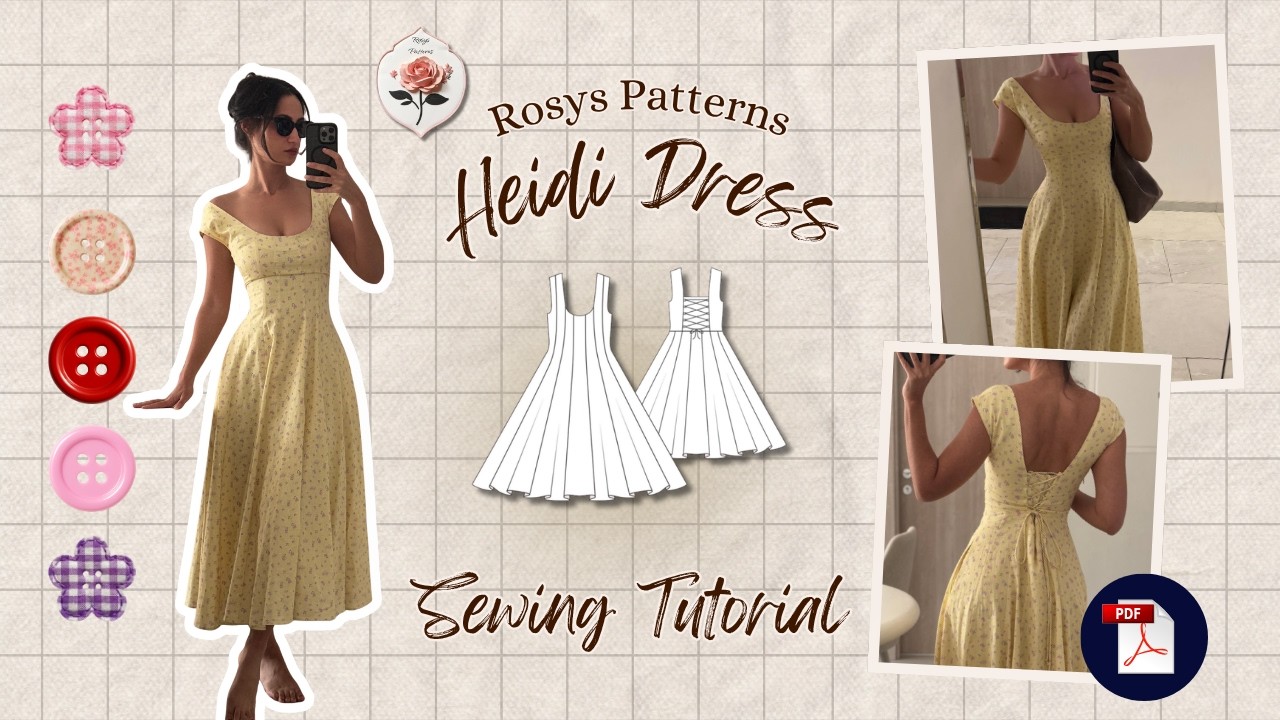 Sewing Tutorial Video Midi Summer Dress HEIDI DRESS