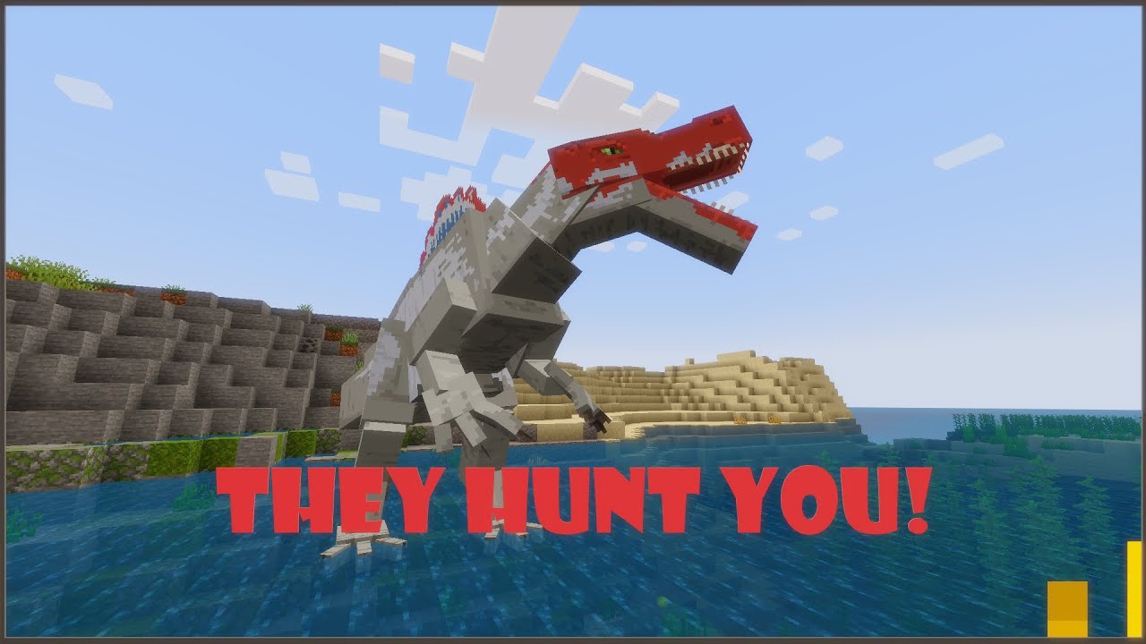 This Dinosaur mod is actually scary?!  Minecraft Jurassic World Craft mod review