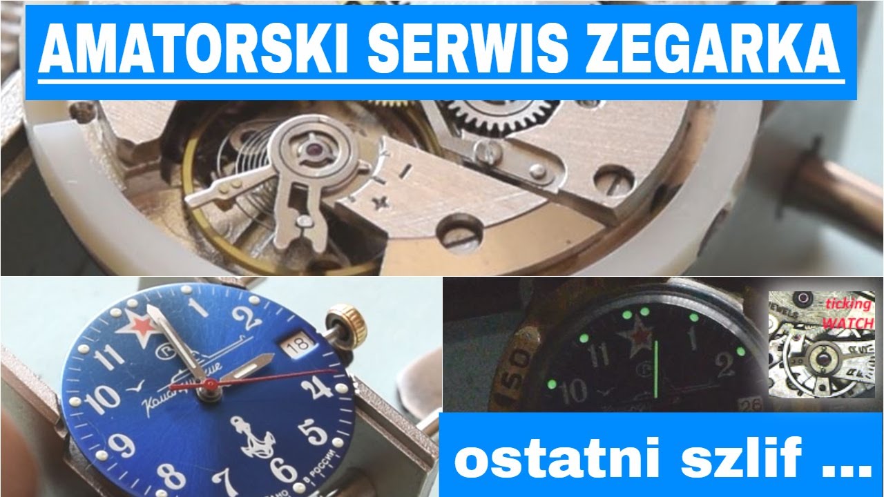 AMATORSKI SERWIS ZEGARKA mechanicznego w domu - mechanizm zegarka do koperty | Wostok (Vostok) 2414