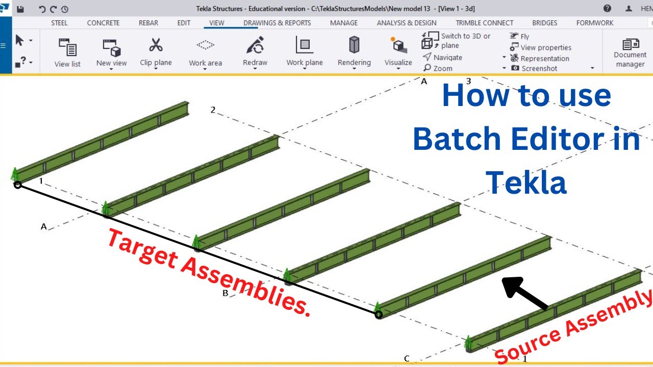 Batch Editor | Tekla Structures | BIMINDC | Tamil