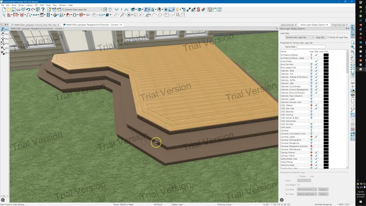 Stair miters and grain direction on deck - Chief Architect