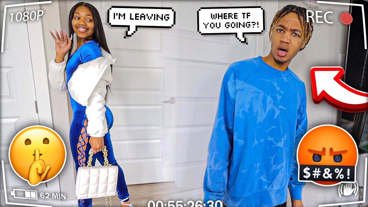 Wearing A Hot Outfit Then Leaving Him! *Cute Reaction*