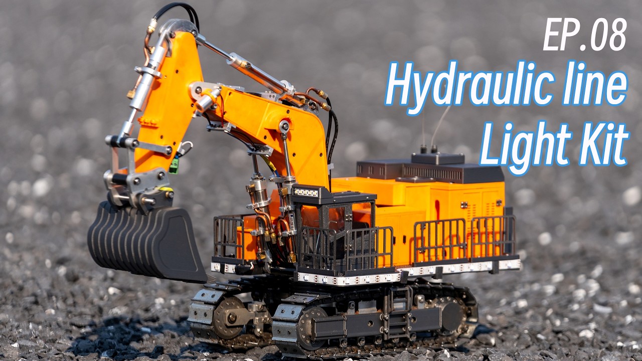 Making Hydraulic Pipes and light Kits for my RC excavator
