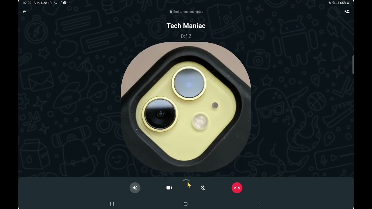 WhatsApp Incoming Call on Samsung DEX (Samsung Galaxy Tab S8 Ultra 5G, Android 13, One UI 5.0)