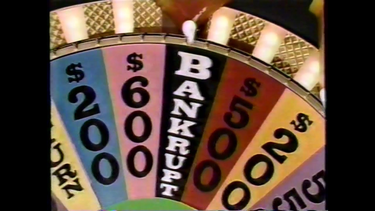 Wheel of Fortune (March 7, 1990) - Bankrupt Final Spin, followed by $5,000