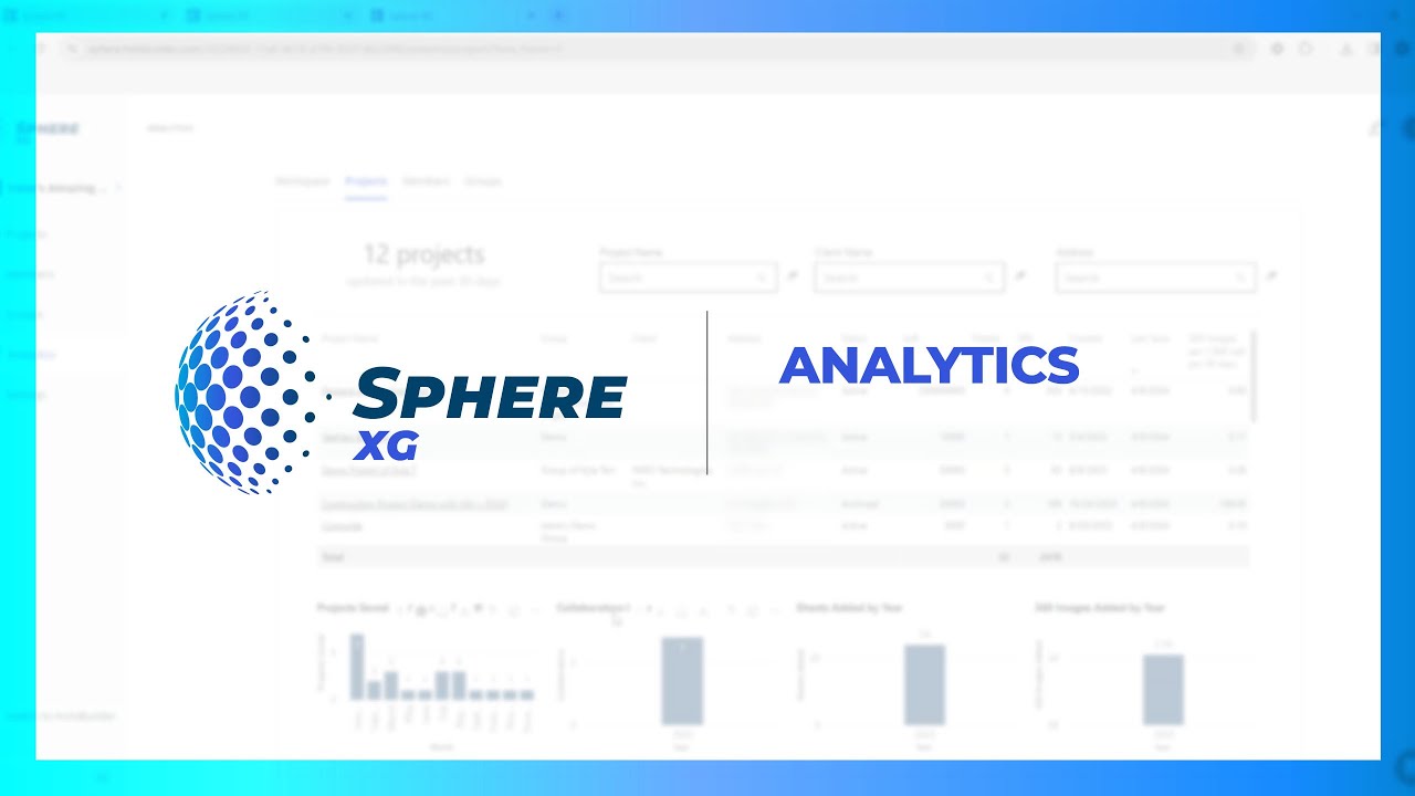 FARO Sphere XG Workspace Dashboard - Analytics
