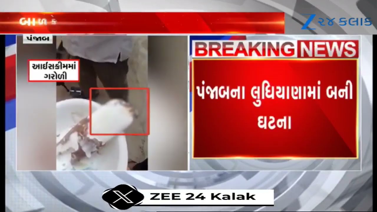 Lizard Found in Ice Cream Cone : Ludhiana Residents Raise Concerns About Food Safety | Video Viral