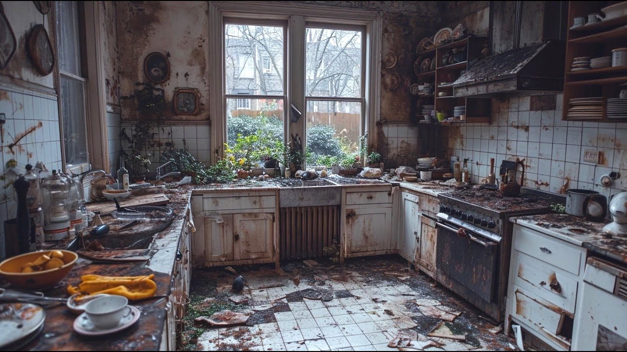 Extreme Kitchen Cleaning for a Hoarder Family 😱 | Satisfying Transformation🥰