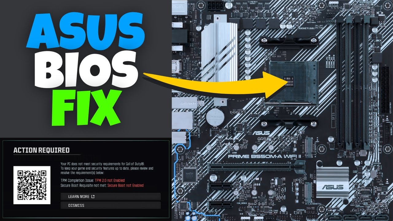 КАК ВКЛЮЧИТЬ TPM 2.0 И БЕЗОПАСНУЮ ЗАГРУЗКУ В ASUS BIOS (WARZONE FIX 2025)
