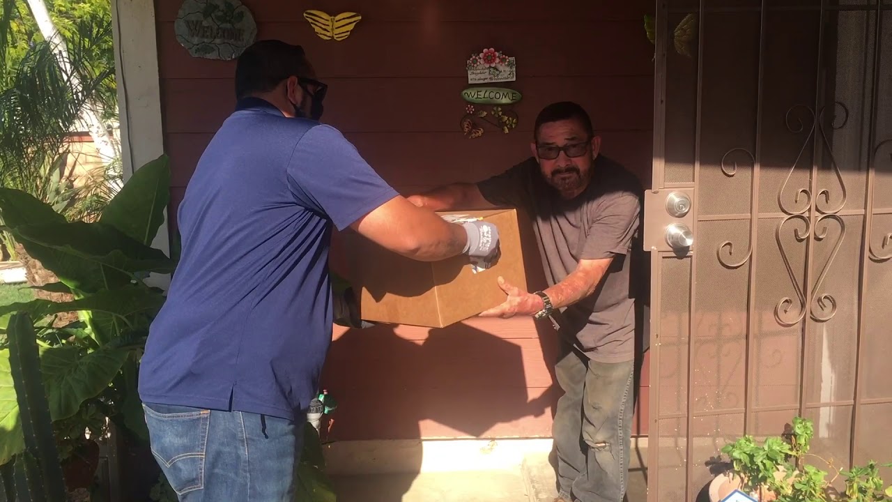Delivering Carpenters Care Packages to Local 909 and Local 951 Retired Members