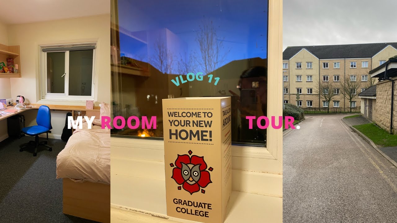 VLOG 11 my room tour | Lancaster University Accommodation 2022 edition 🏫📚🌳