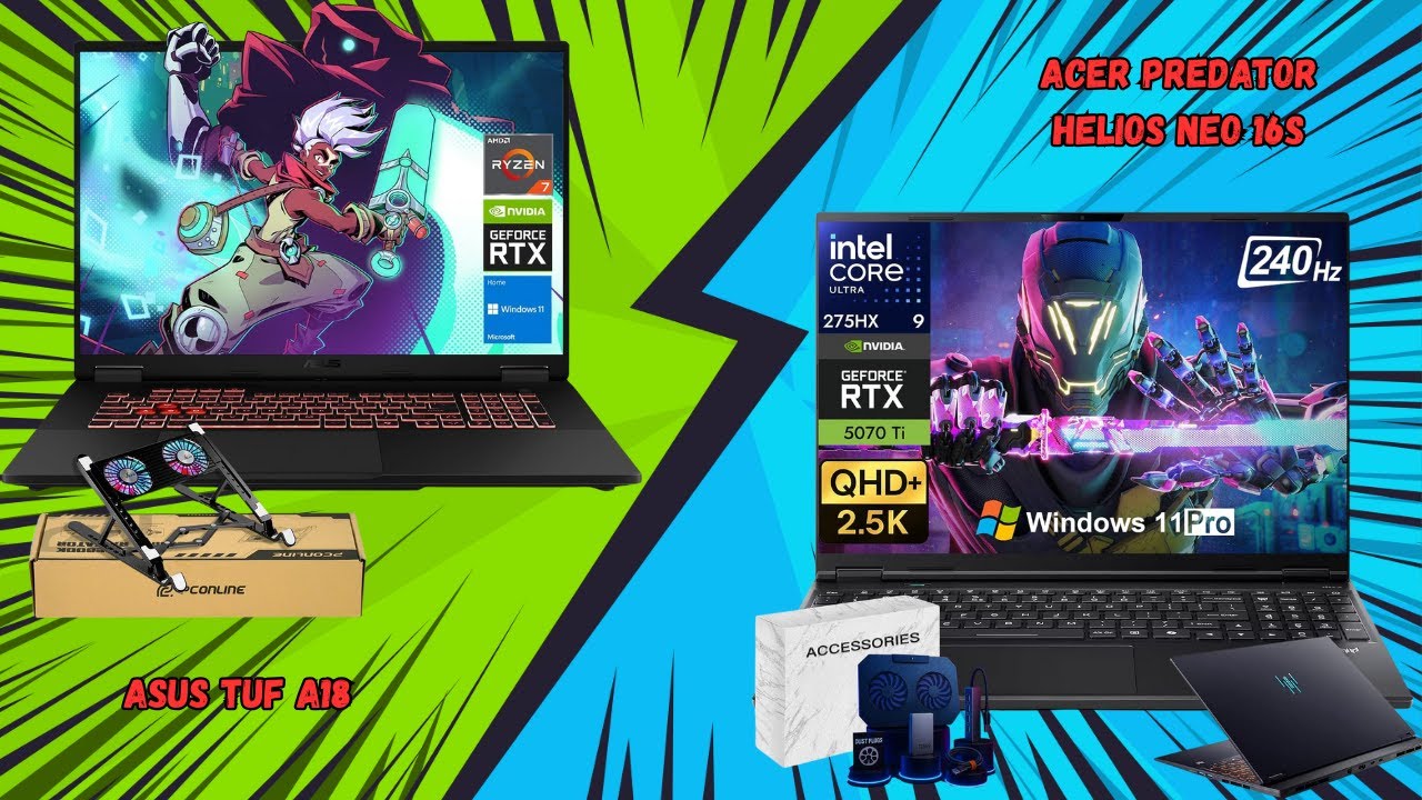 ASUS TUF A18 VS Acer Predator Helios Neo 16S | 2026 Gaming Laptop Battle
