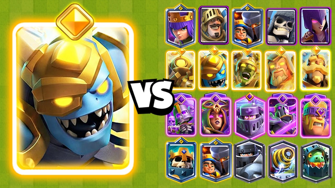 MEGA ESBIRRO HEROE vs TODAS LAS CARTAS | Clash Royale