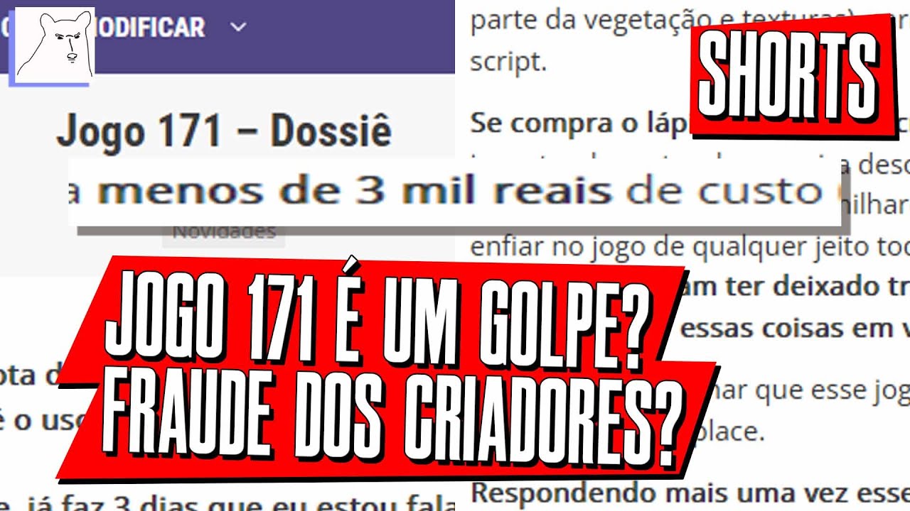 O JOGO 171 &Eacute; UM GOLPE DOS CRIADORES? #shorts