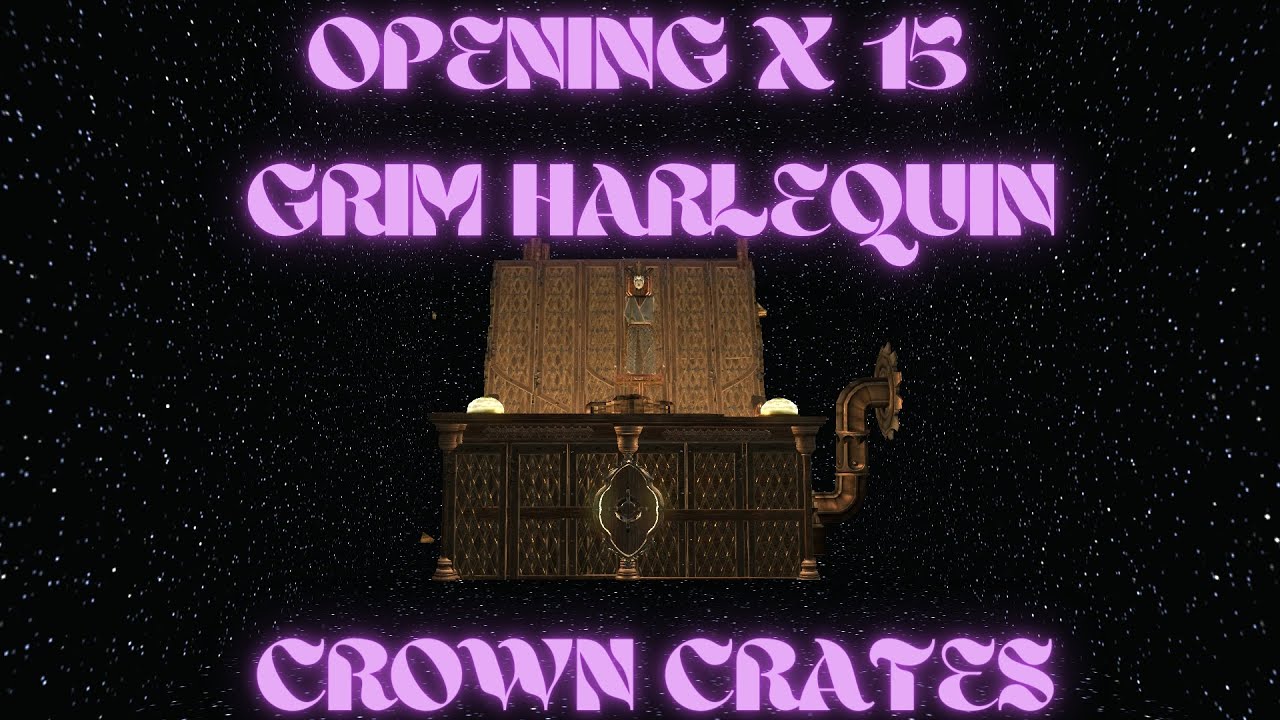Opening x15 Grim Harlequin Crown Crates in ESO
