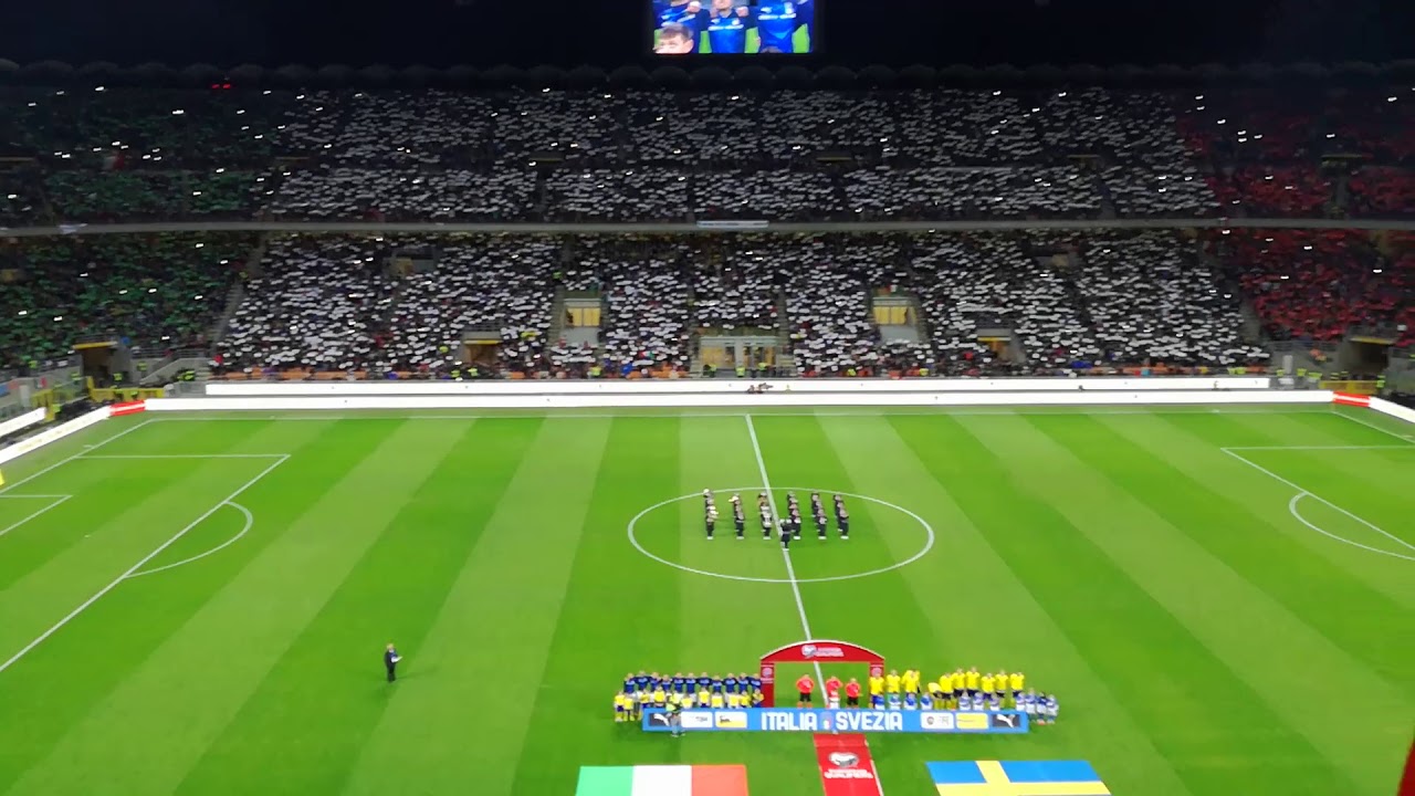 Italian anthem. 13/11/2017. Italy vs Sweden