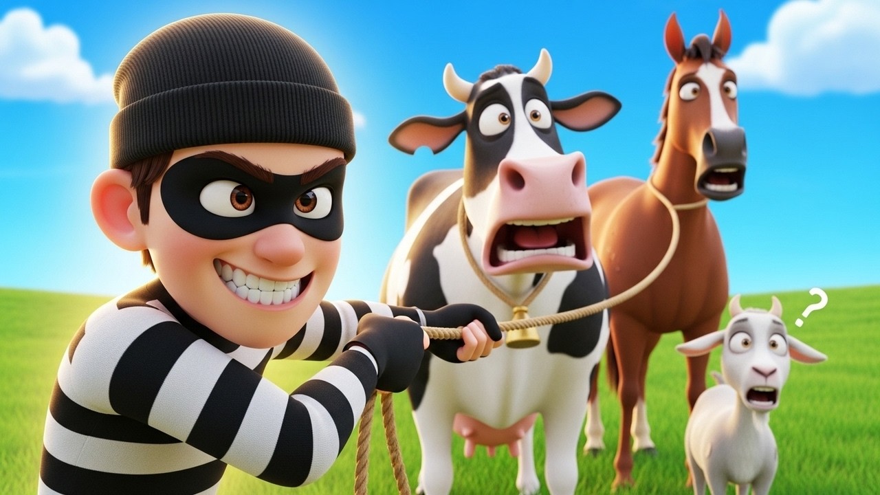 Thief at Old MacDonald Farm! 😱 All the Animals Are Missing! 🐄🐎 Police to the Rescue 👮‍♂️