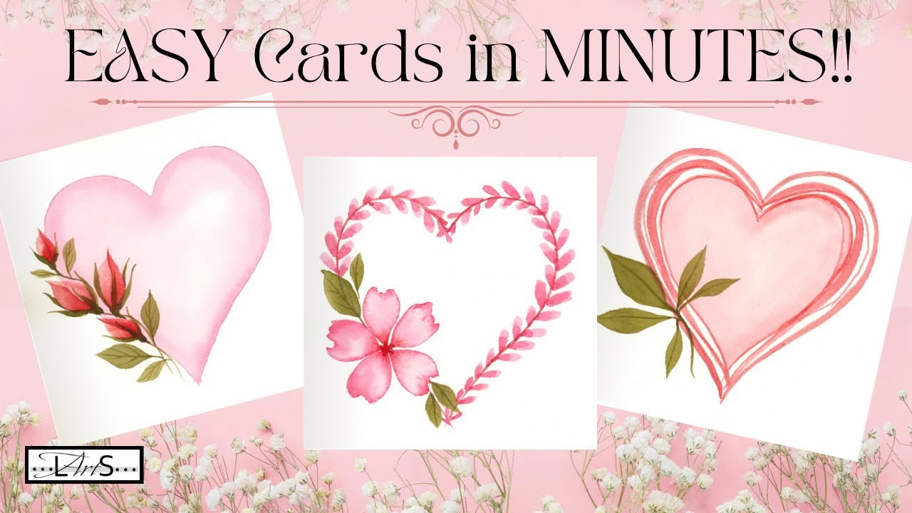 Fast & Fabulous! 😍 Discover the Joy of Painting Beautiful Watercolor Cards for Valentine’s Day!